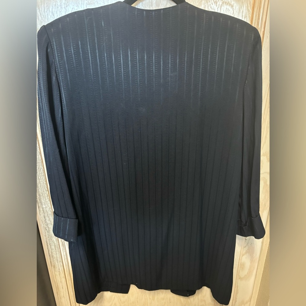 Vintage Perceptions by Irene‎ B Blazer Black with Beige Size 10 - Picture 4 of 16
